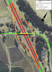 Schematic of Temporary Road Closure and Diversion