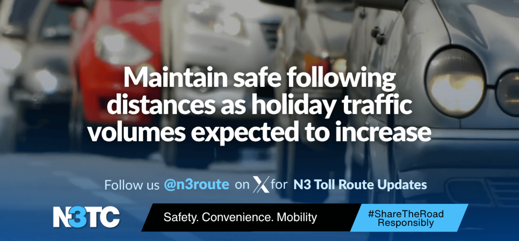 Route Update - Maintain Safe Following Distance (26 March 2026)